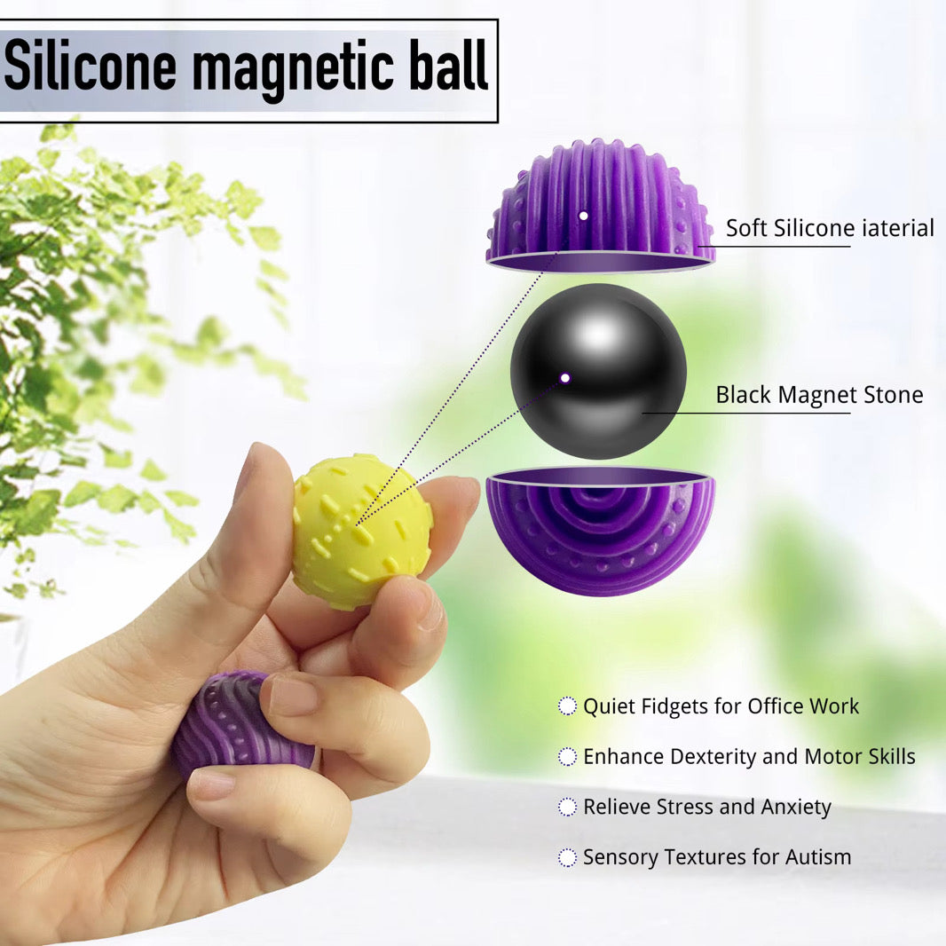 Silicone Magnetic Sensory Ball Set
