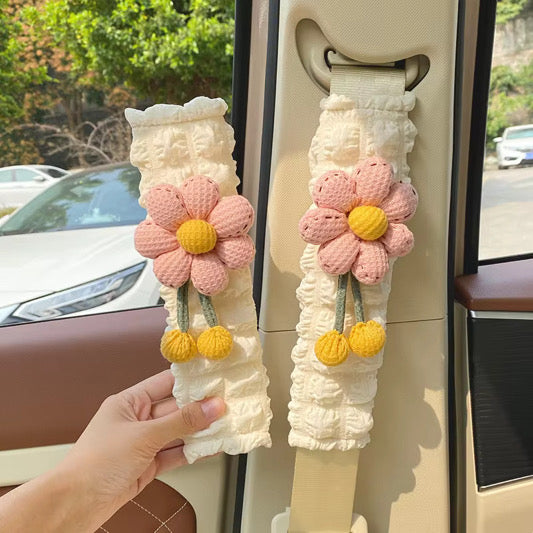 Flower SeatBelt Cover