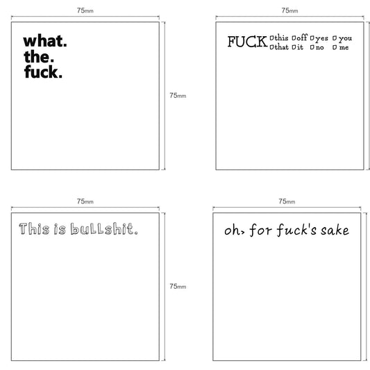 4 Piece Funny Notebook Set