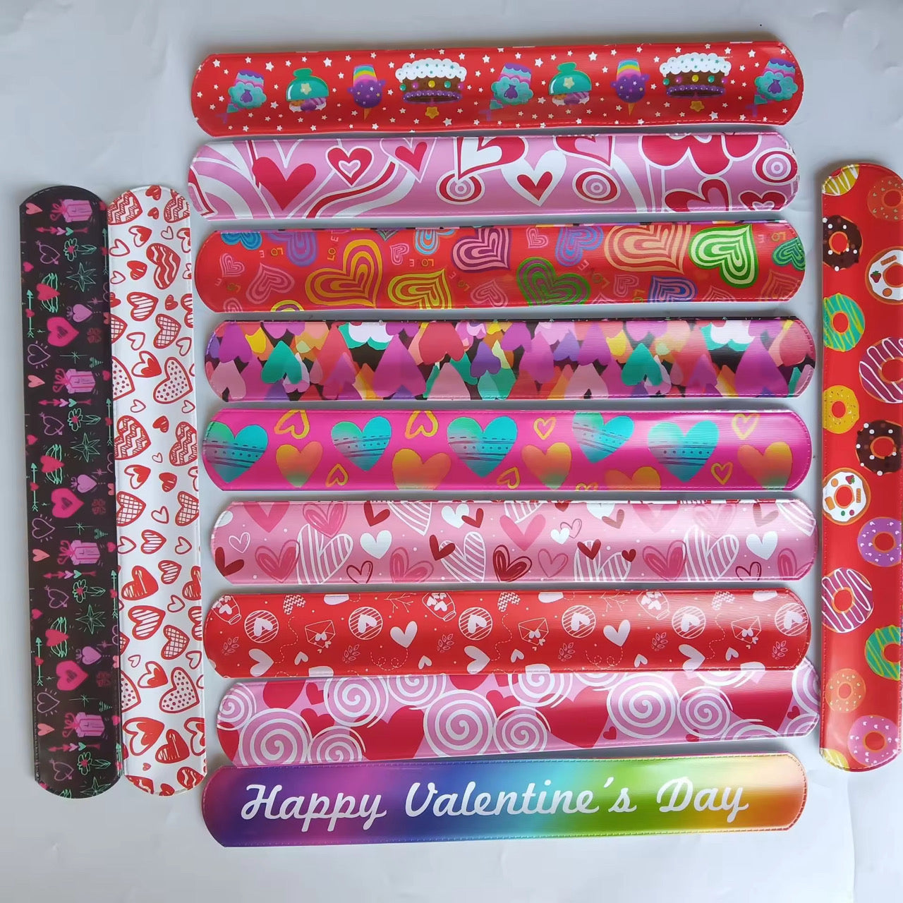 Be Mine Slap Set 12 Piece Slap Bracelet Set