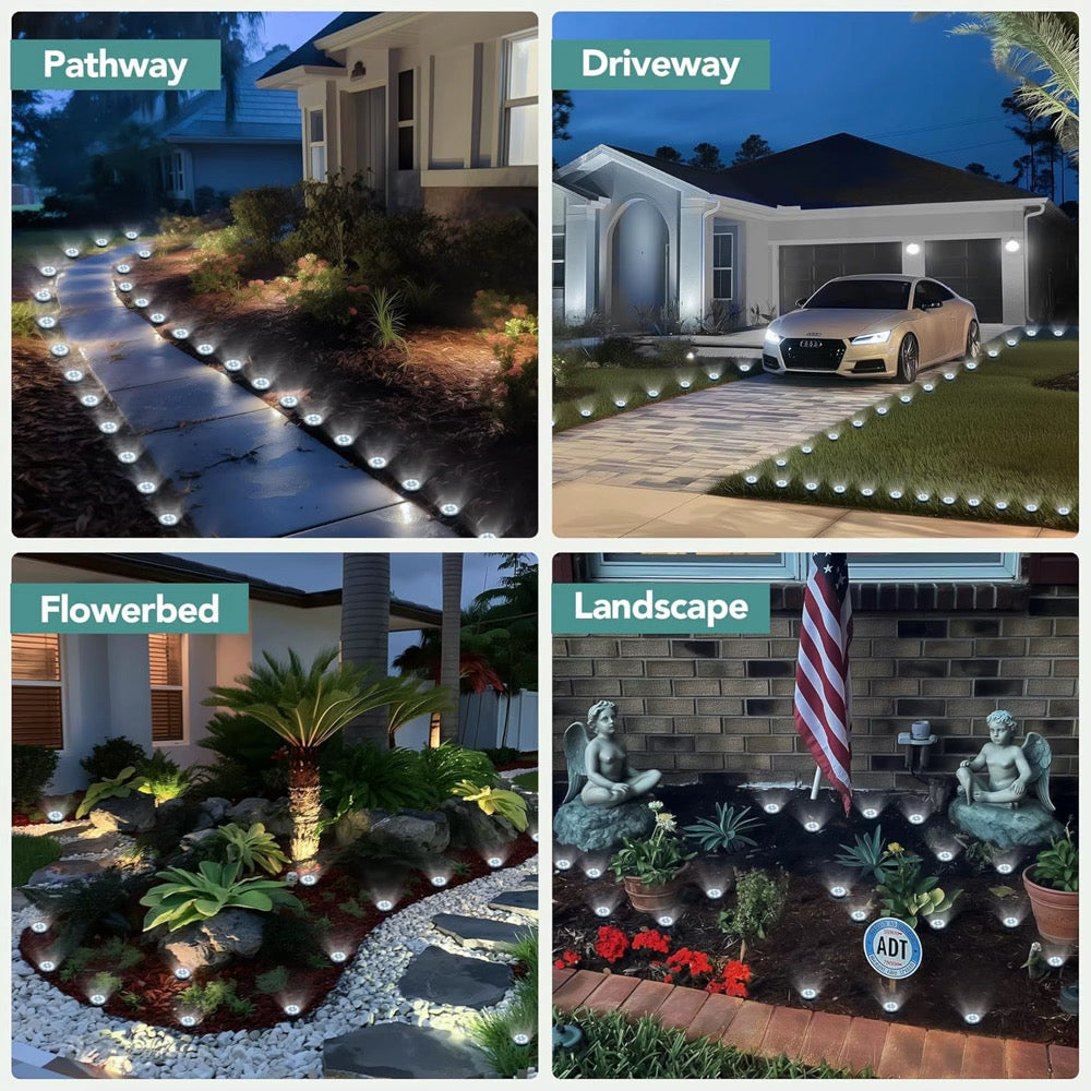 10 Pack Solar Ground Lights