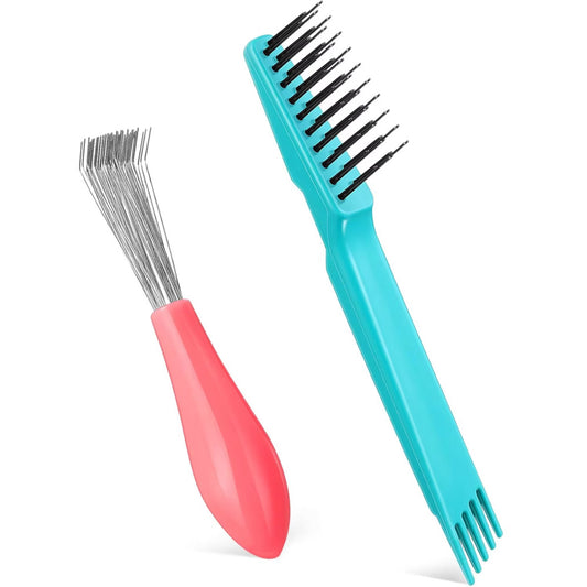 2 Piece Hair Brush Cleaning Tool Set