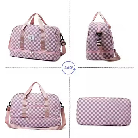 Impressive Checkered Travel Bag