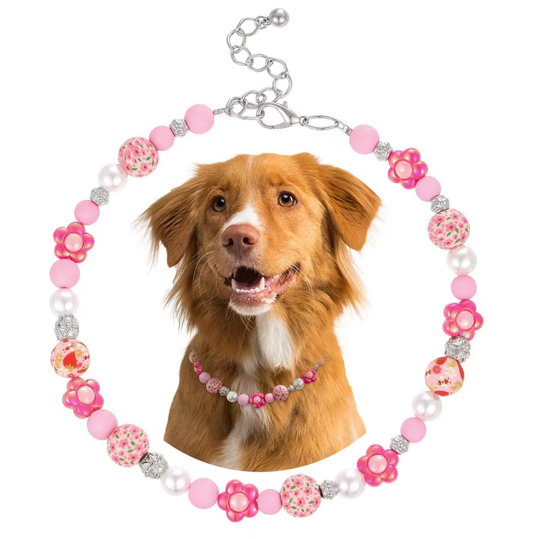 Fun Top Dog Beaded Necklace Collar