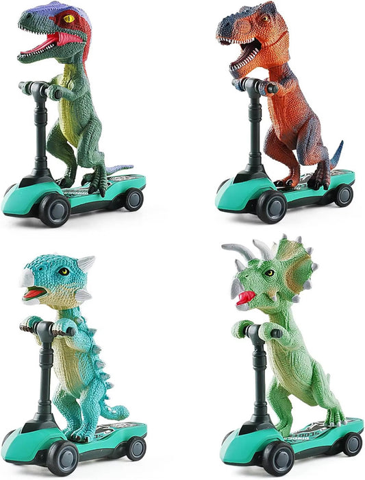 4 Piece Pull Back Scooter Toy Set