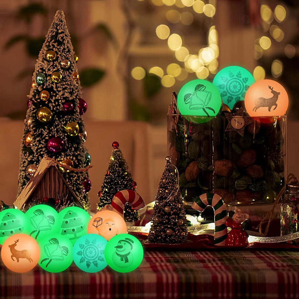 Glow In The Dark 50 Piece Christmas Bounce Balls