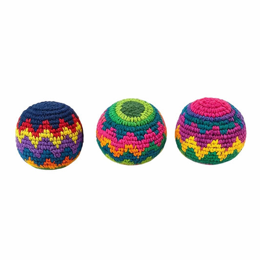 3 Piece Crochet Hacky Sack Set