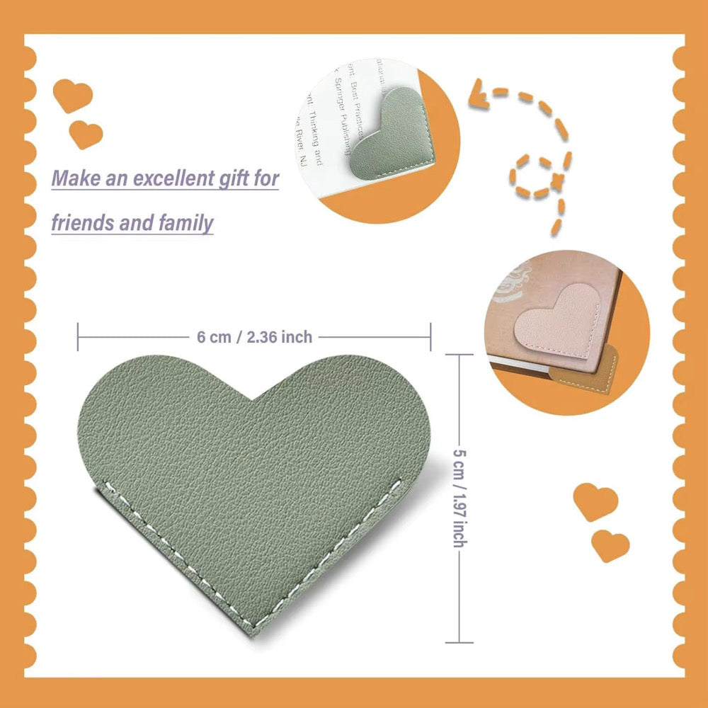 6 Piece Heart Bookmark Set