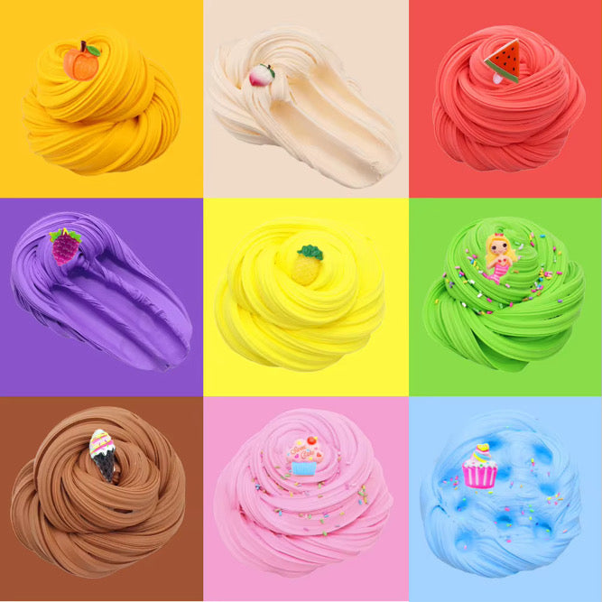 9 Piece Cotton Candy Slime Set