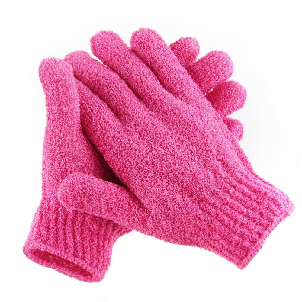 Set Of 5 Exfoliating Bath Gloves