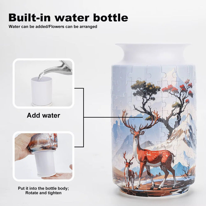 Piece by Piece Puzzle Vase