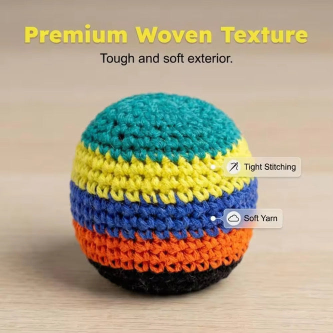 6 Piece Knitted Hacky Sacks