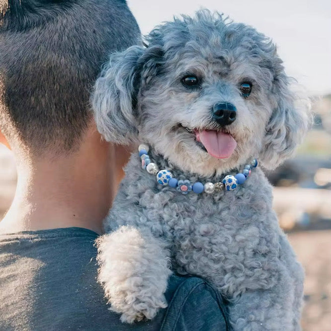 Fun Top Dog Beaded Necklace Collar
