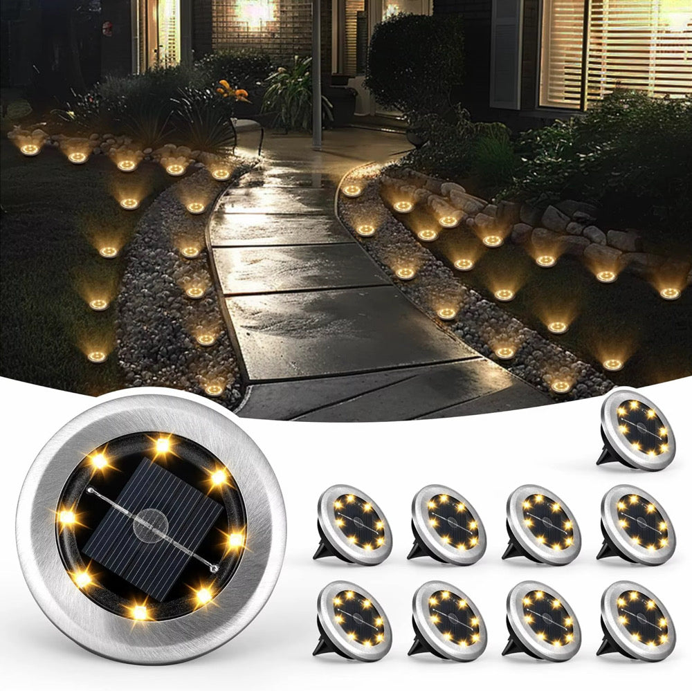 10 Pack Solar Ground Lights
