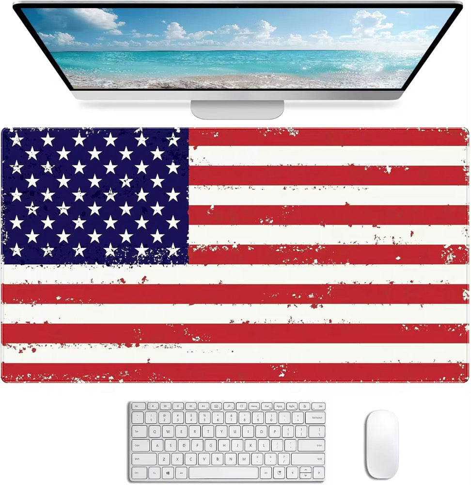 Stars, Stripes & Work Vibes Desk Pad
