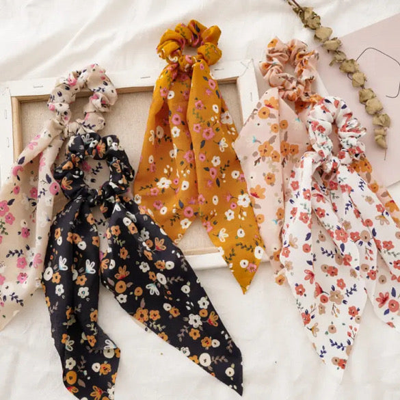 Set of 5 Floral Hair Scarves