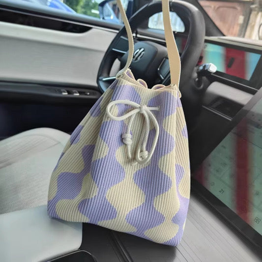 Drawstring Crochet Bag