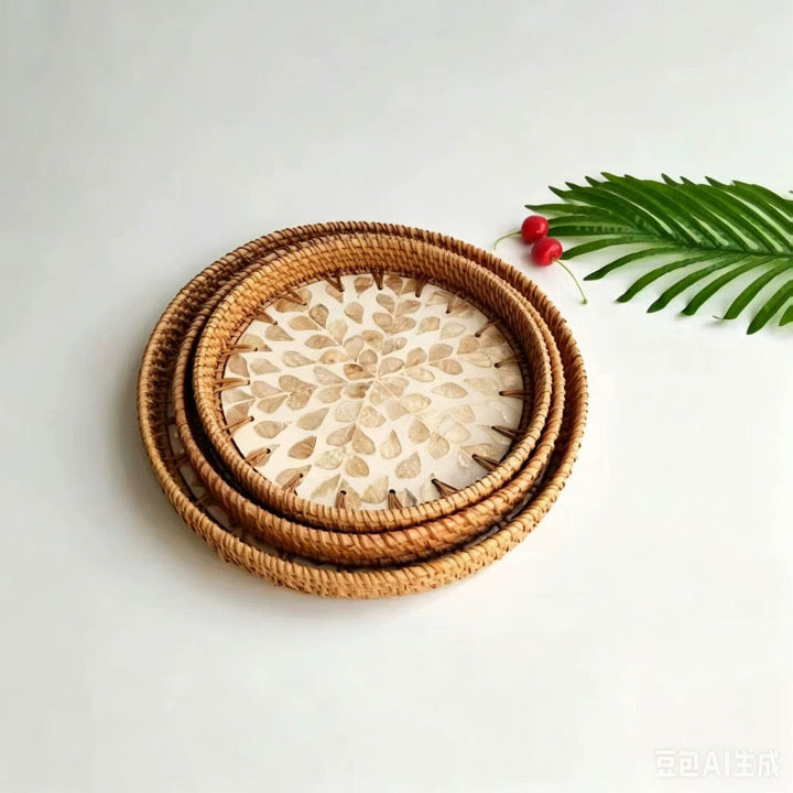Nest And Nook Round 3 Piece Tray Set