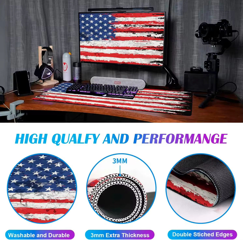 Stars, Stripes & Work Vibes Desk Pad