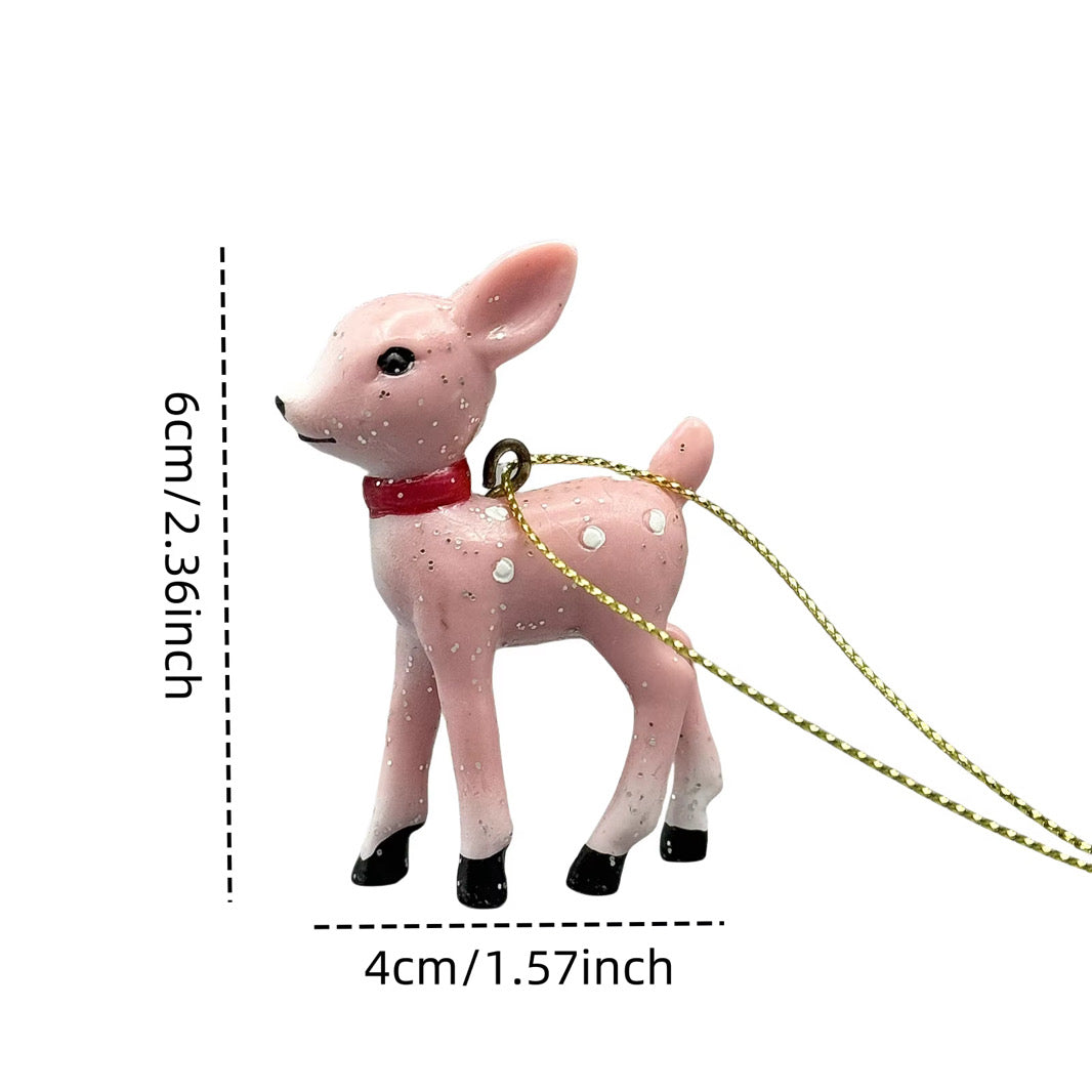 2 Piece Reindeer Ornament Set