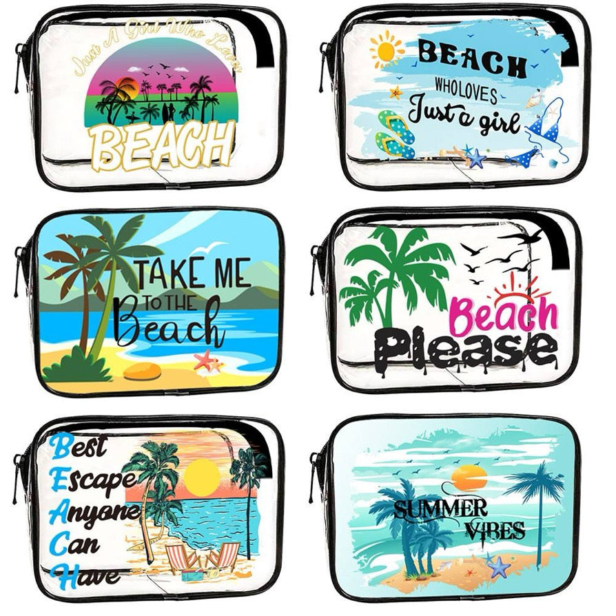 Beachy Beach Cosmetic Bags