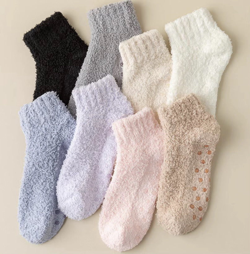 8 Piece Non Slip Fuzzy Socks