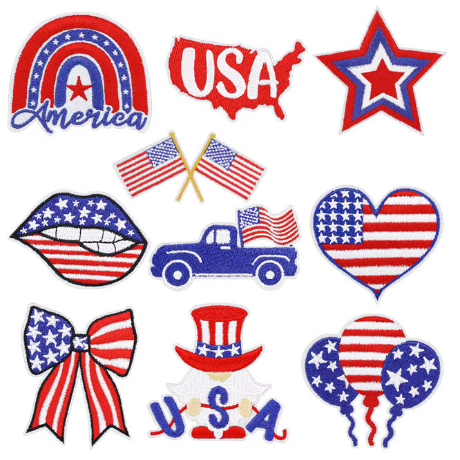 Ameri-Patch Iron On Patches Set Of 10