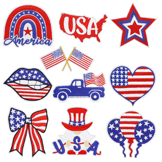 Ameri-Patch Iron On Patches Set Of 10