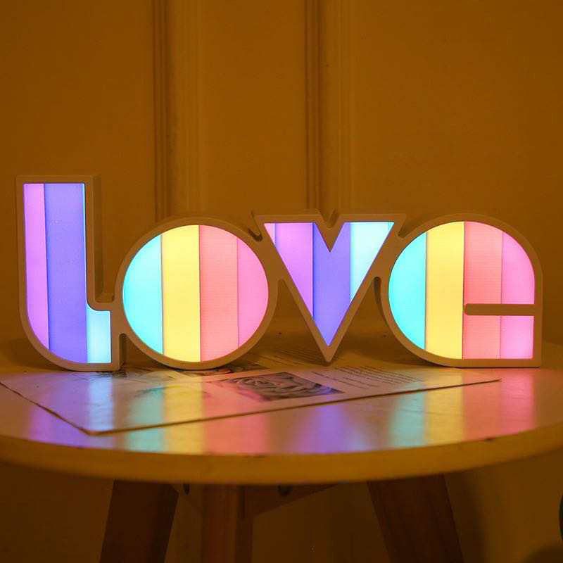 Trendy Colorful Love sign