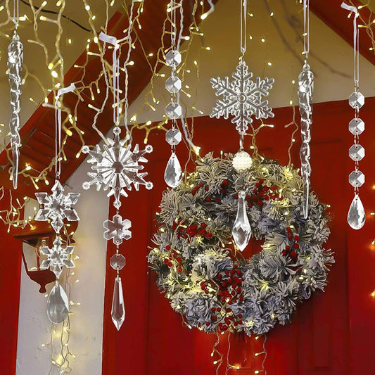 Set Of 10 Snowflake Ornaments