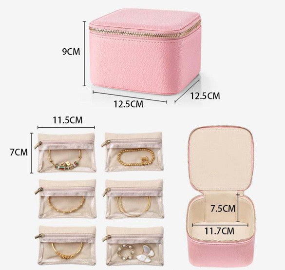 Jewelry Case With Zippered Bags