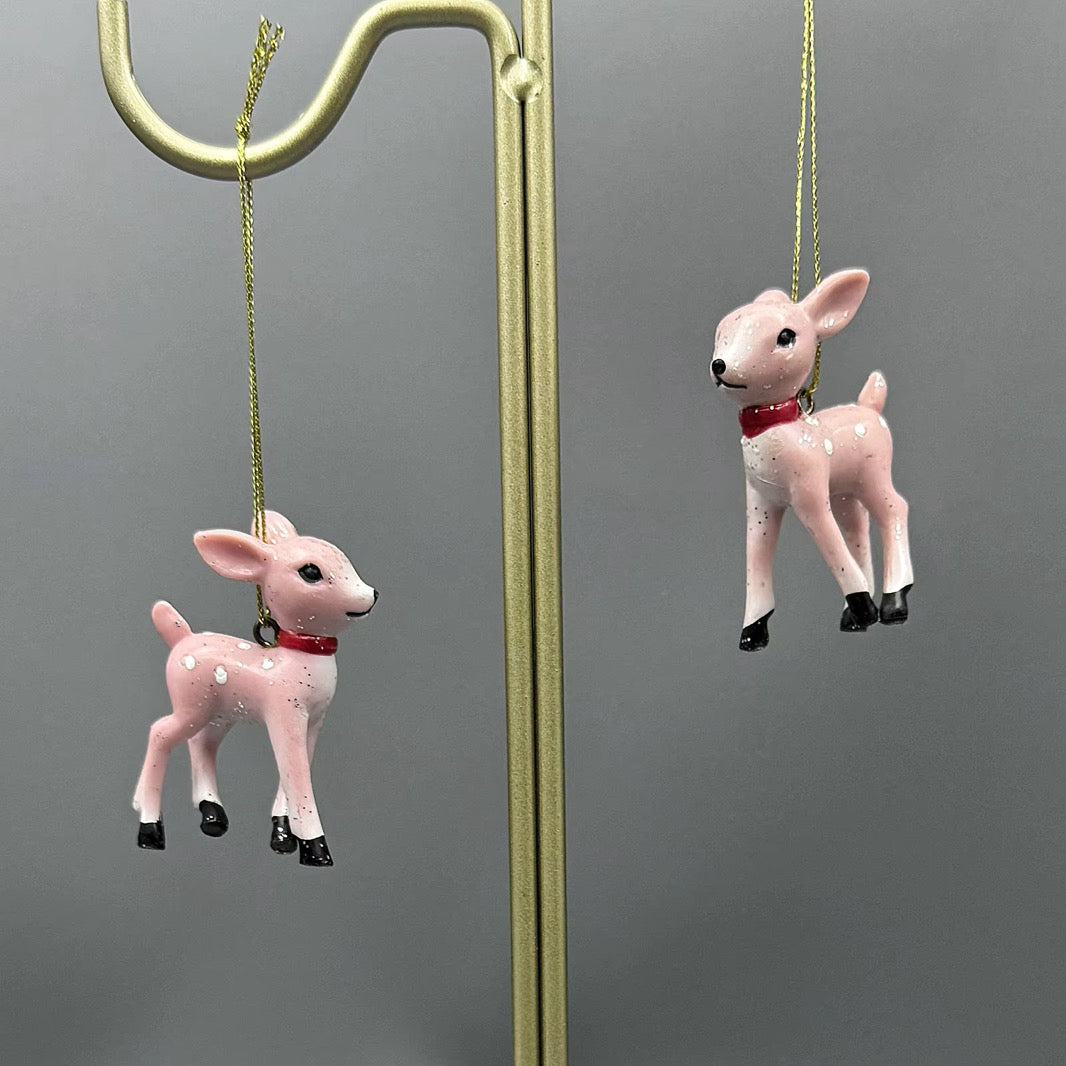 2 Piece Reindeer Ornament Set