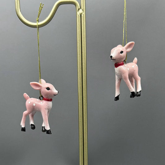 2 Piece Reindeer Ornament Set