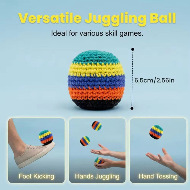 6 Piece Knitted Hacky Sacks