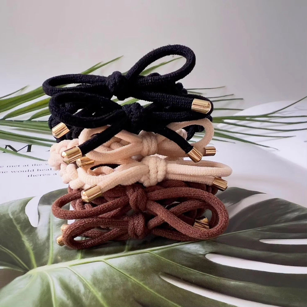 12 Piece Braided Bow Hair Tie Set