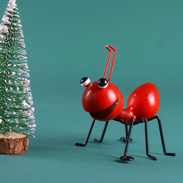 4 Piece Colorful Metal Garden Ants
