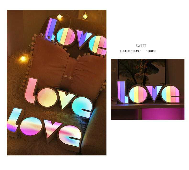 Trendy Colorful Love sign