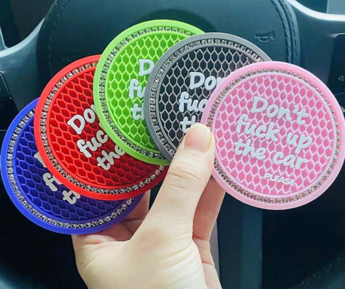 4 Piece Snarky Car Coasters
