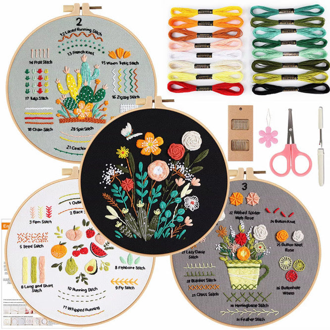 4 Pack Embroidery Kit