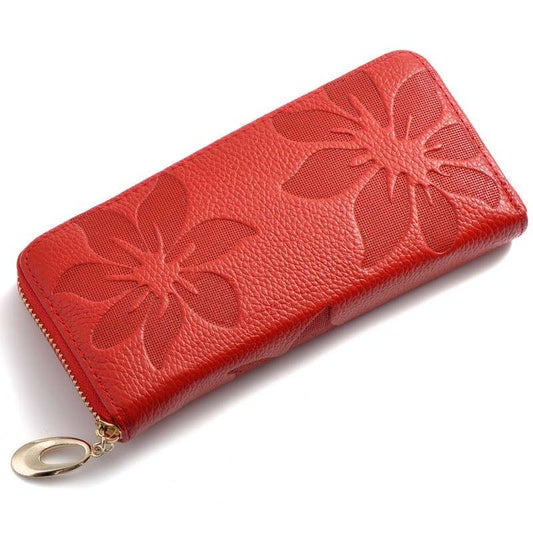 Leather Floral Wallet