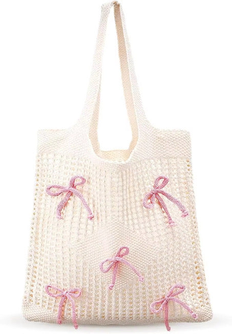 Bow Crochet Tote