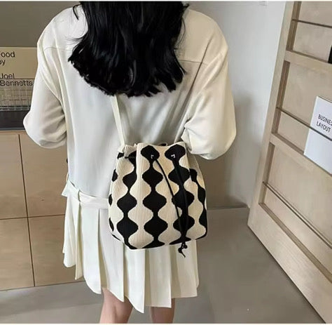 Drawstring Crochet Bag