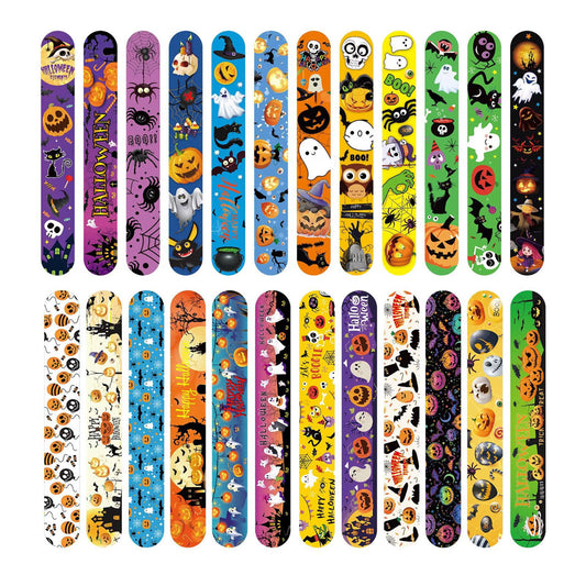 Slap & Scream 24 Piece Halloween Slap Bracelet Set