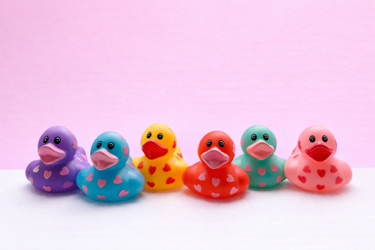 Valentine 4 Piece Rubber Duck Set