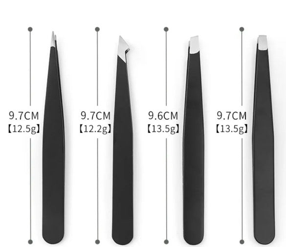 4 Piece Tweezer Set