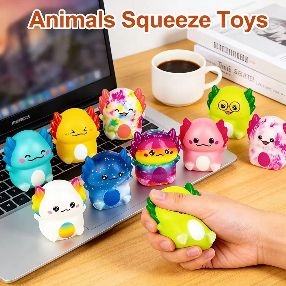 6 Piece Axolotl Slow Squish Set.