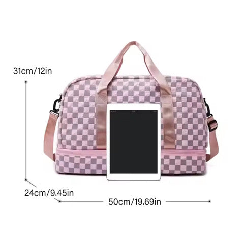 Impressive Checkered Travel Bag