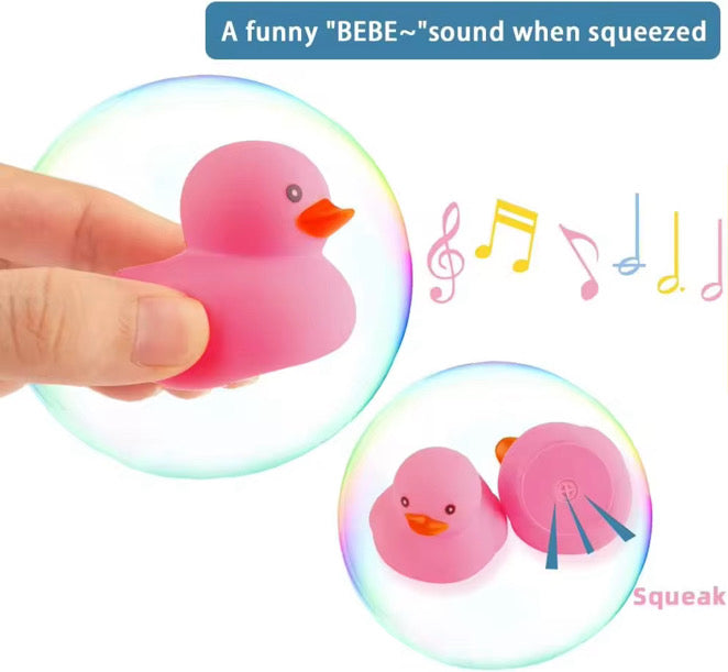 12 Piece Pink Rubber Duck Set