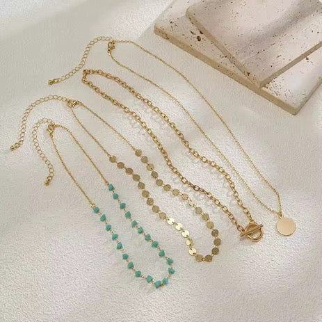 The Wander Coin Layering Necklace Set