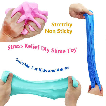 9 Piece Cotton Candy Slime Set